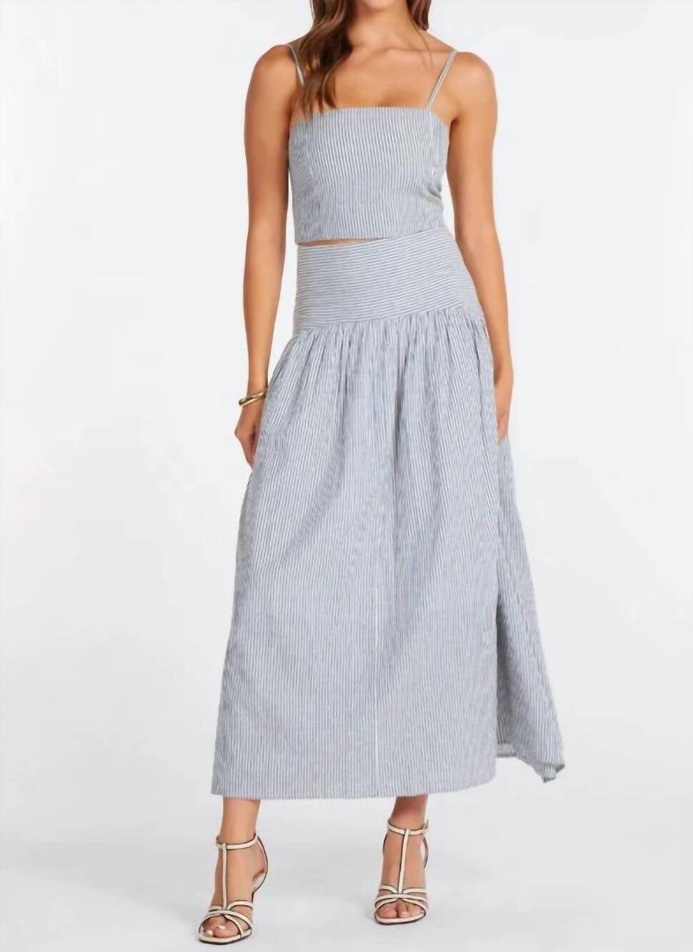 NEW BISHOP + YOUNG sorrento maxi skirt in grey